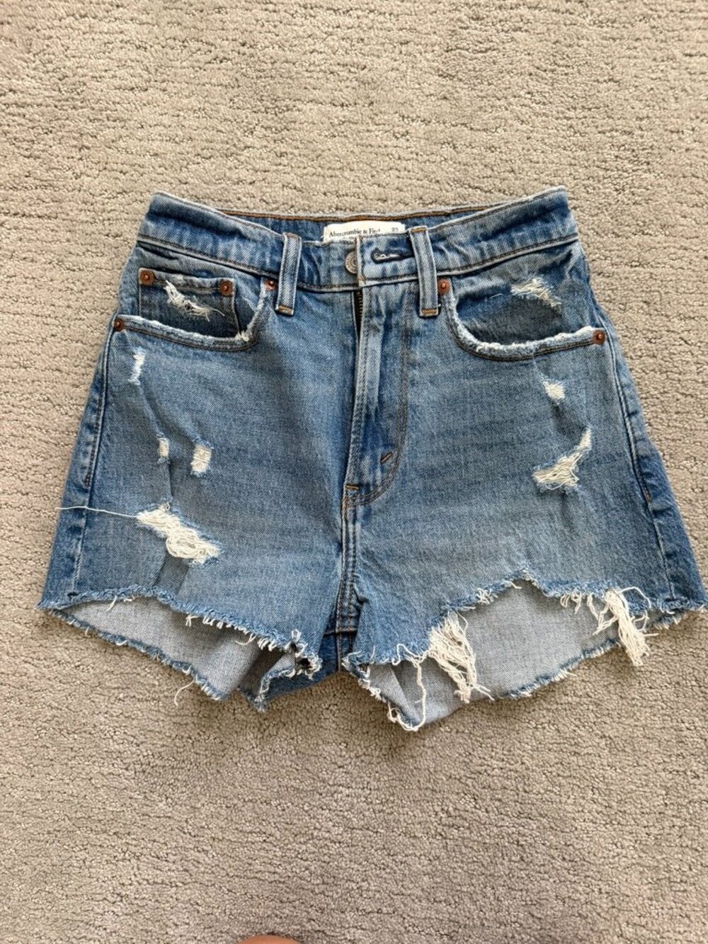 Abercrombie & Fitch High Rise Denim Shorts